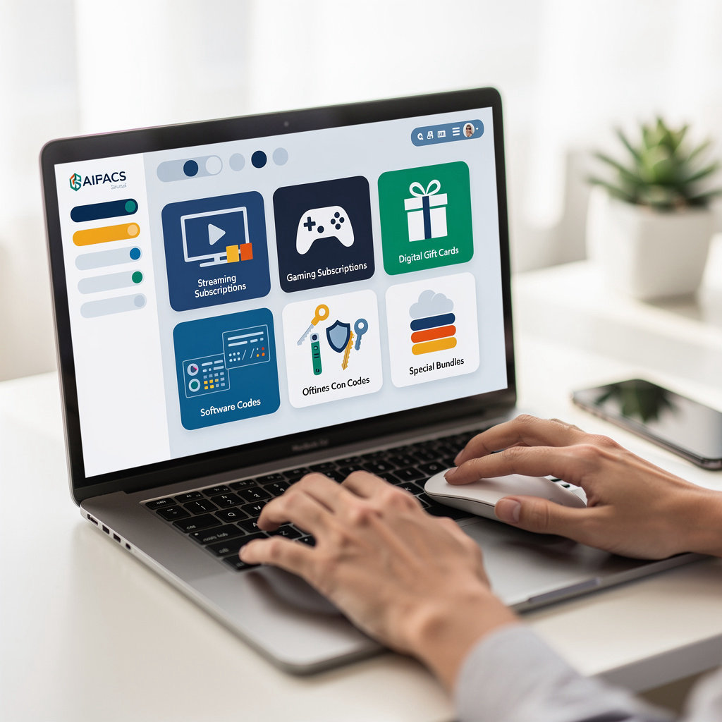 متجر ونبل ستور - فئات المنتجات الرقمية المتنوعة: اشتراكات بث وألعاب وبطاقات هدايا